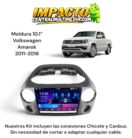 MOLDURA VOLKWAGEM AMAROK 2011/2016 10.1"