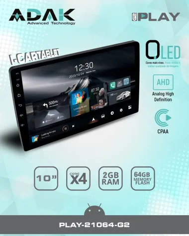 HYUNDAI TUCSON 2006/2011 KIT STANDARD - CENTRAL MULTIMIDIA 10.1" ADAK ANDROID 4CORE + 2GB RAM + 64GB ROM