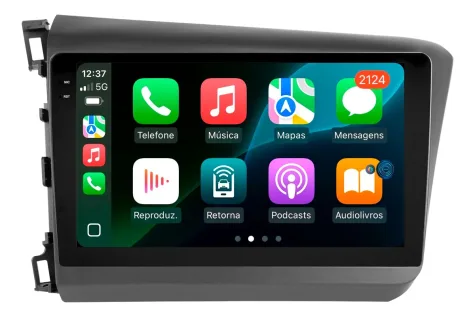 HONDA CIVIC 2012/2016 KIT STANDARD - CENTRAL MULTIMEDIA 9" ANDROID 4CORE + 4GB RAM + 64GB ROM
