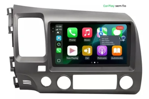 HONDA CIVIC 2008/2011 KIT STANDARD - CENTRAL MULTIMEDIA 9" ADAK ANDROID 4CORE + 4GB RAM + 64GB ROM