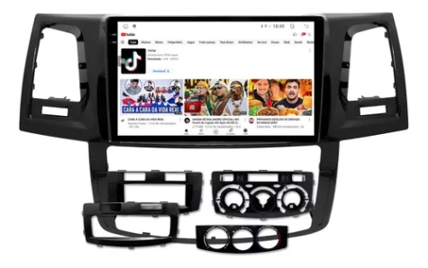TOYOTA HILUX 2005/2016 DIGITAL/ANALOGICO KIT PREMIUM - CENTRAL MULTIMEDIA 9" ADAK ANDROID 8CORE + 4GB RAM + 64GB ROM