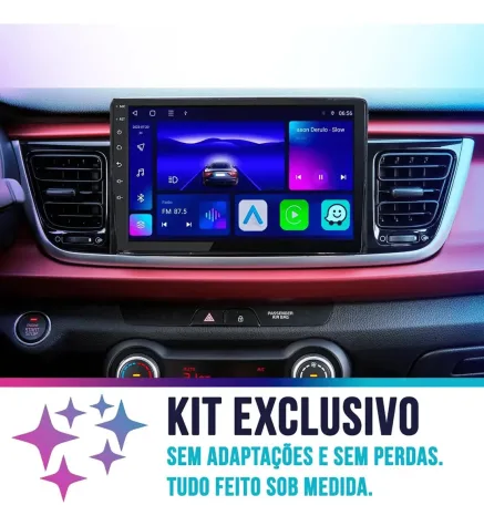 KIA RIO 2018/2023 KIT STANDARD - CENTRAL MULTIMEDIA 9" ADAK ANDROID 4CORE + 4GB RAM + 64GB ROM