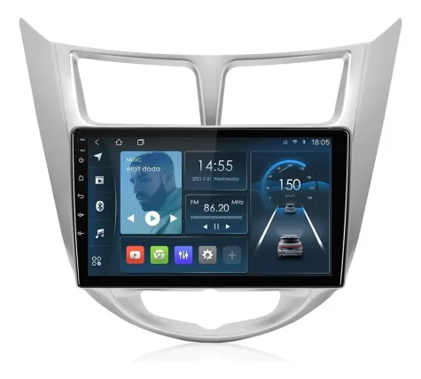 HYUNDAI ACCENT 2011/2016 KIT STANDARD - CENTRAL MULTIMEDIA 9" ADAK ANDROID 4CORE + 4GB RAM + 64GB ROM
