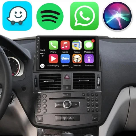 MERCEDES BENZ C-CLASS 2007-2014 KIT PREMIUM - CENTRAL MULTIMEDIA 9" ADAK ANDROID 8CORE + 4GB RAM + 64GB ROM