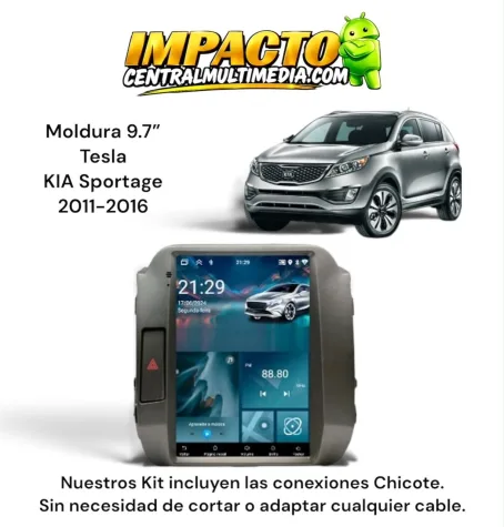 KIA SPORTAGE 2011/2016 KIT PREMIUM | CENTRAL MULTIMEDIA 9.7" TESLA ADAK 8CORE + 4GB  64GB