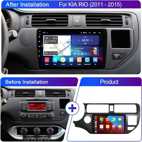 MULTIMEDIA 9" KIA RIO 2011 AL 2017 ADAK LINK8S 8CORE + 4GB RAM + 64GB ROM + CHIP 4G