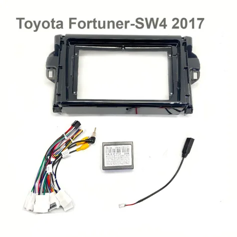 MOLDURA TOYOTA FORTUNER SW4 2017/2020 9" BLACK PIANO