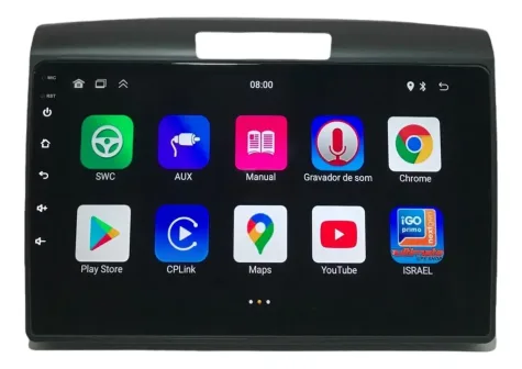 HONDA CRV 2012/2016 KIT STANDARD - CENTRAL MULTIMIDIA 9" ADAK ANDROID 4CORE + 4GB RAM + 64GB ROM