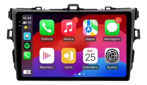 TOYOTA COROLLA 2007/2012 KIT STANDARD - CENTRAL MULTIMEDIA 9” ADAK ANDROID 4CORE + 4GB RAM + 64GB ROM