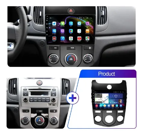 KIA CERATO 2008/2012 KIT STANDARD - CENTRAL MULTIMEDIA 9" ADAK ANDROID 4CORE + 4GB RAM + 64GB ROM