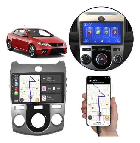 KIA CERATO 2008/2012 KIT STANDARD - CENTRAL MULTIMEDIA 9" ADAK ANDROID 4CORE + 4GB RAM + 64GB ROM