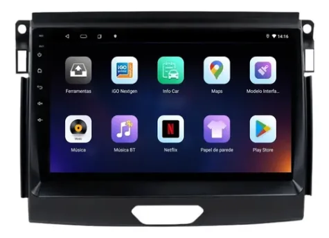 FORD RANGER 2019/2025 KIT STANDARD - CENTRAL MULTIMEDIA 9" ADAK ANDROID 4CORE + 4GB RAM + 64GB ROM