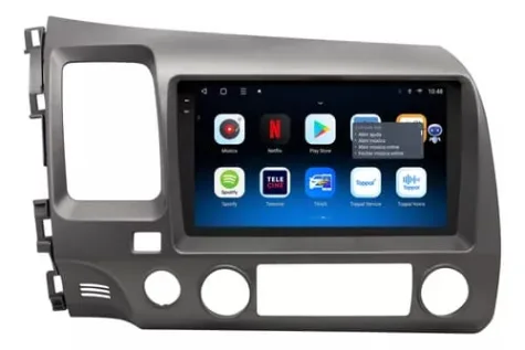 HONDA CIVIC 2008/2011 KIT STANDARD - CENTRAL MULTIMEDIA 9" ADAK ANDROID 4CORE + 4GB RAM + 64GB ROM