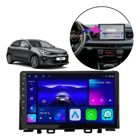 KIA RIO 2018/2023 KIT STANDARD - CENTRAL MULTIMEDIA 9" ADAK ANDROID 4CORE + 4GB RAM + 64GB ROM