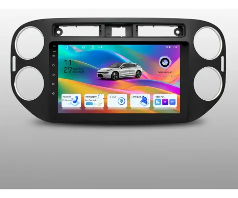 VOLKSWAGEN TIGUAN 2011/2017 KIT STANDARD - CENTRAL MULTIMEDIA 9" ADAK ANDROID 4CORE + 4GB RAM + 64GB ROM