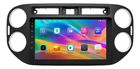 VOLKSWAGEN TIGUAN 2011/2017 KIT STANDARD - CENTRAL MULTIMEDIA 9" ADAK ANDROID 4CORE + 4GB RAM + 64GB ROM