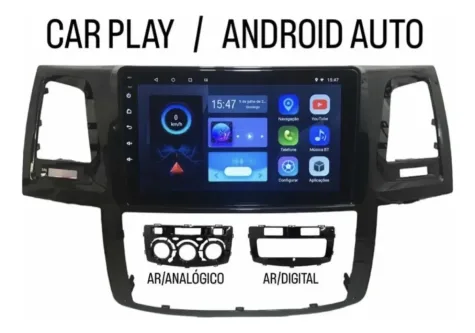 TOYOTA HILUX 2005/2016 DIGITAL - ANALOGICO KIT STANDARD - CENTRAL MULTIMEDIA 9" ADAK ANDROID 4CORE + 4GB RAM + 64GB ROM