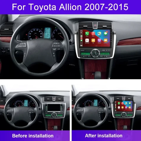 TOYOTA ALLION-PREMIO 2007/2015 KIT PREMIUM - CENTRAL MULTIMEDIA 9" ADAK ANDROID 8CORE + 4GB RAM + 64GB ROM